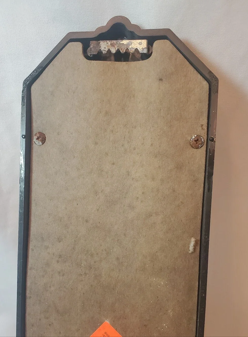 Home Interiors Homco Vtg Wall Mirror Sconce Candle Holder in Black Plastic Retro